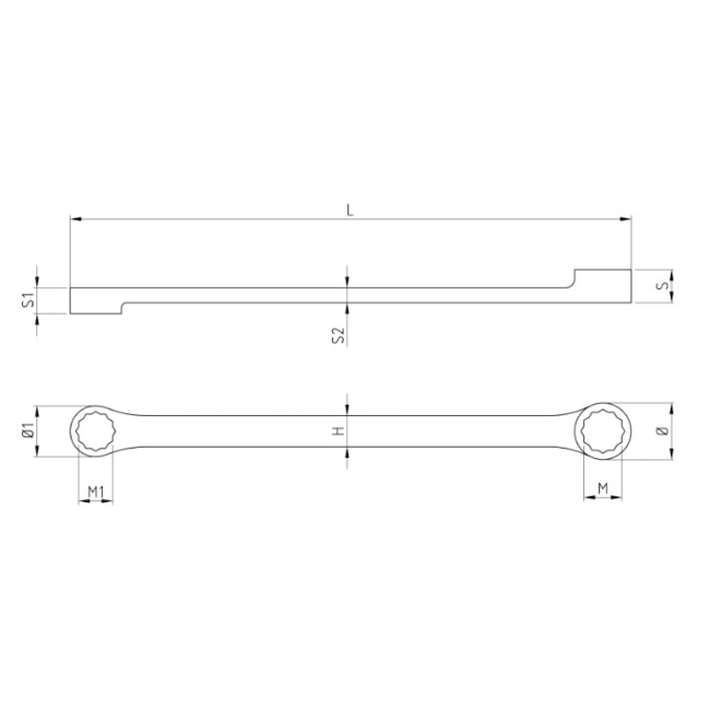 Vendita online Chiave poligonale doppia diritta extralunga art.88